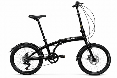 Bicicleta plegables Aluminio 20\" Iconic Lux Disc  Negra 0